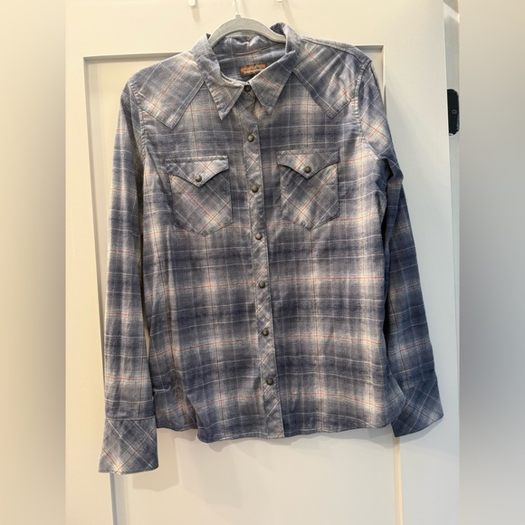 Patagonia Women's Long-Sleeve Plaid Snap Shirt – Slate Blue - Picture 5 of 5